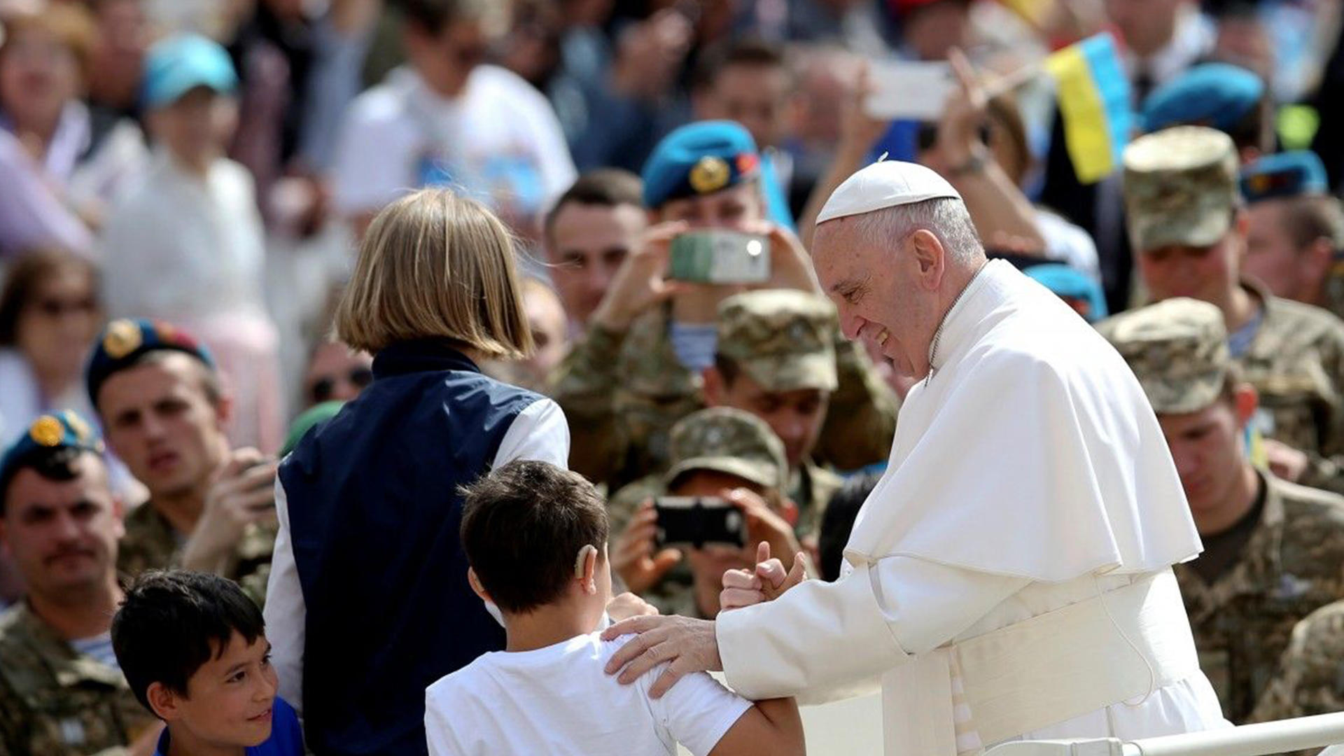 Зустріч зі Святішим Отцем Франциском у прокатедральному соборі Святої Софії у Римі